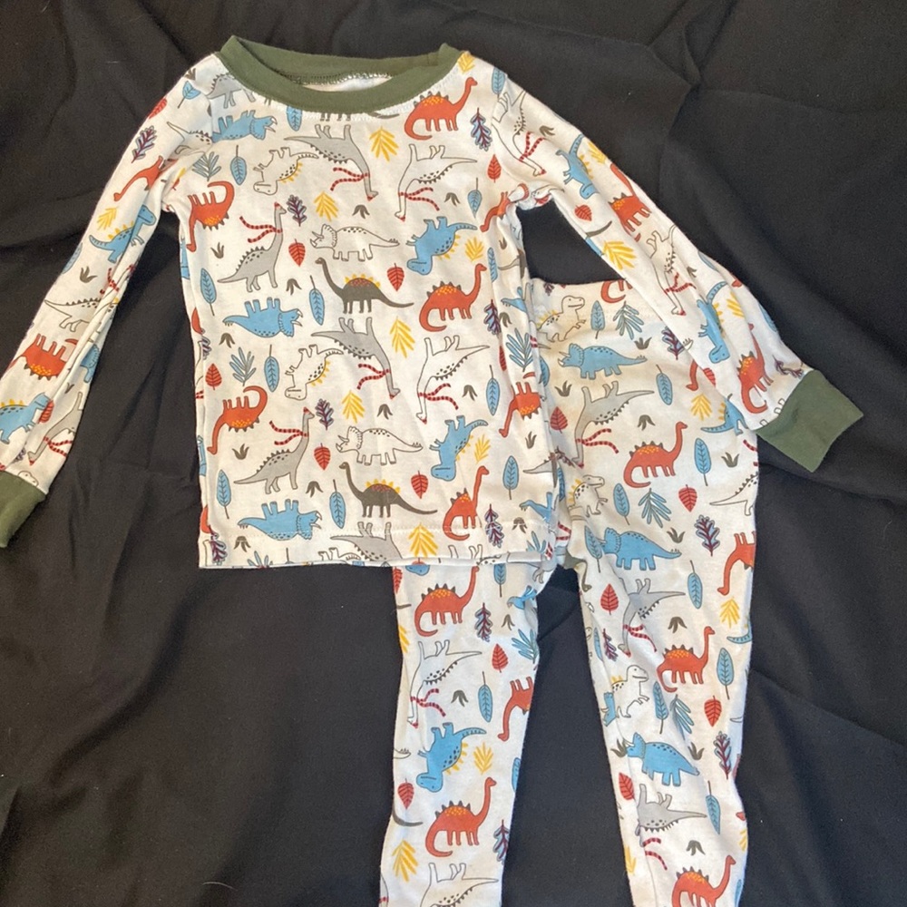 18m Long sleeve shirt with pants matching pajama set dinosaur